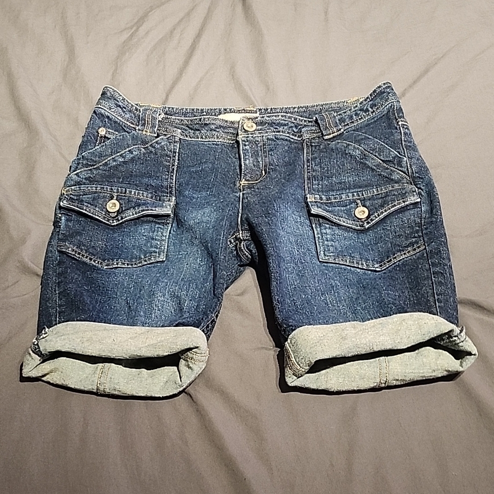 Stylish Dark Blue Denim Shorts for Women